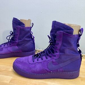 rare Nike SF Air Force 1 High Court Purple 884024-500 Men's 16 NBA FINALS  sb